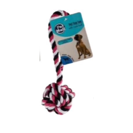 Pet Dog Toy Tug Rope Ball With Knot