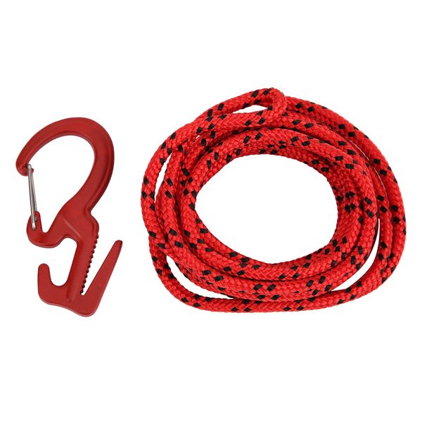 Red Zinc Alloy Rope Tightener with Spring Hook