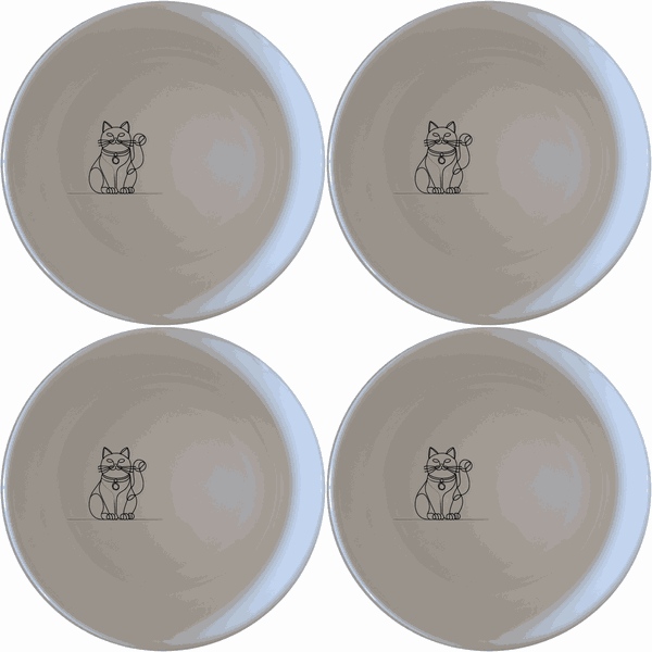 Chinese Fortune Cat Bowl Set of 4 - Range 3