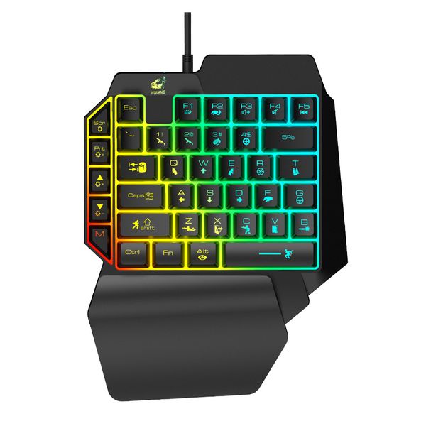 39-Keys One-Handed Gaming Keyboard with LED Backlight- Egornomic
