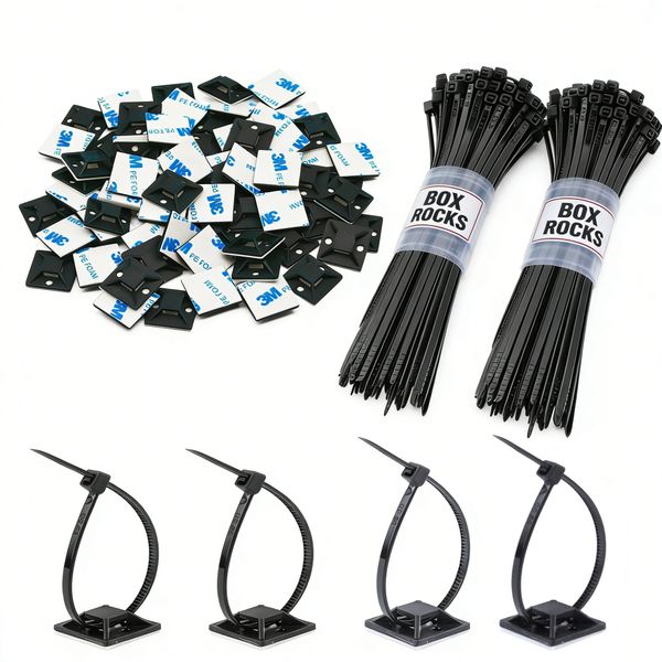 100Pcs Nylon Plastic Zip Ties 150mm