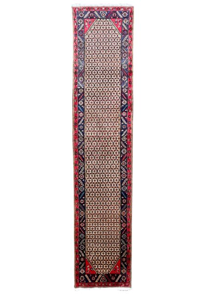 Original Hand knotted Persian Sarouk rug- Size 380 x 79 cm