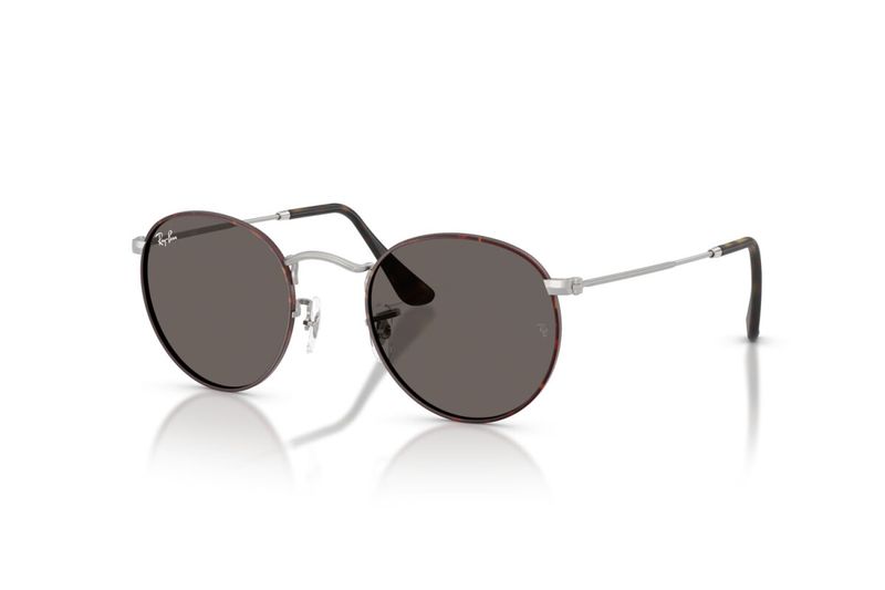 Ray-Ban Round Metal Sunglasses RB3447 9277B1- Matte Havana on Matte Silver