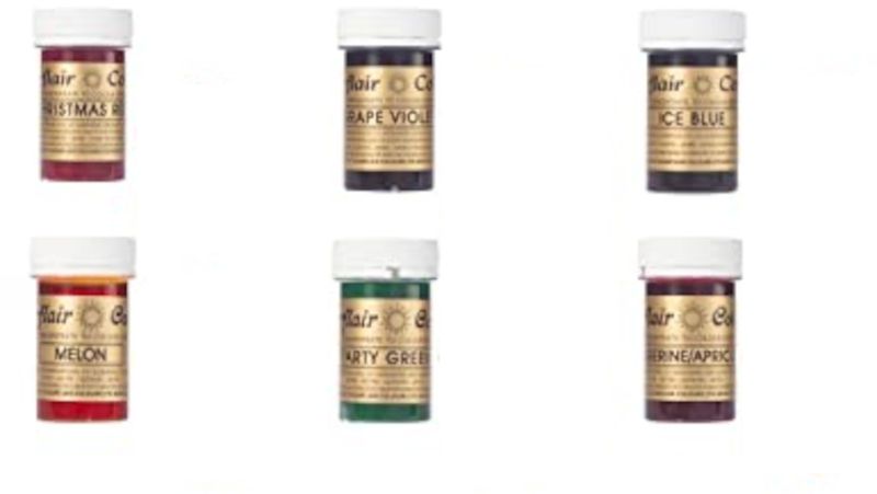 Sugarflair Icing Paste Gel for Cake Baking Decoration - 6 Rainbow Colour
