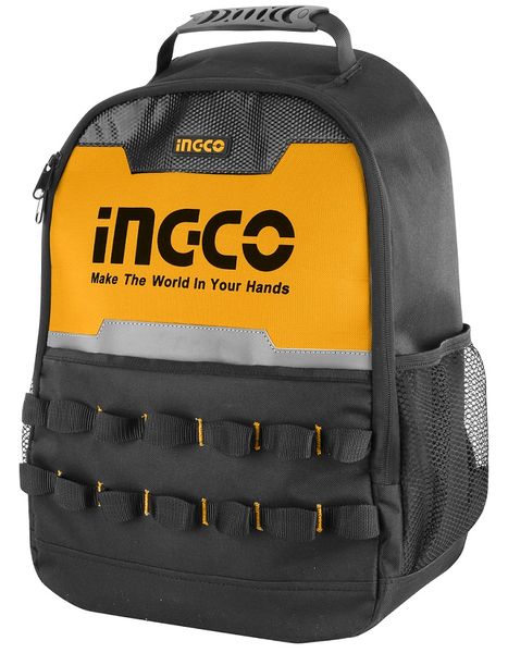 Ingco - Reflective Tool Backpack with Insert to Hold Tools.