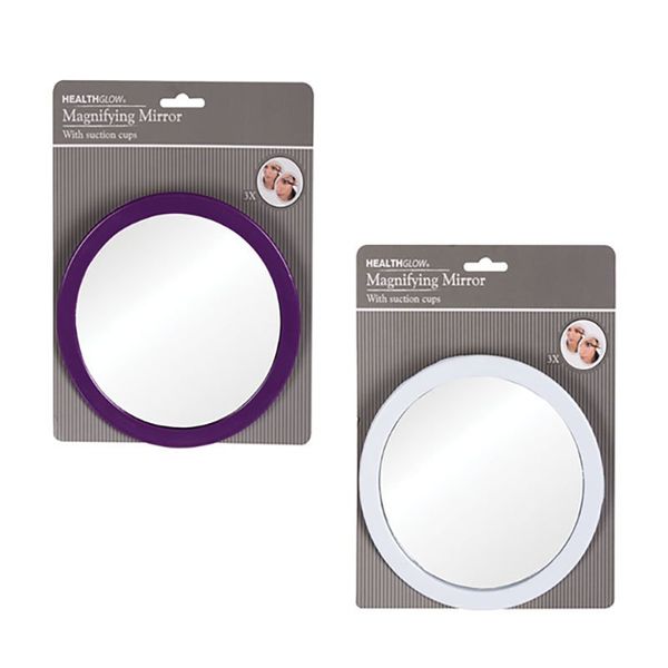 Plastic Magnifying Suction Mirror 16cm - Round (5 Pack)