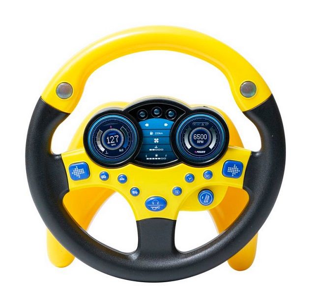 Steering Wheel Toy for Kids, Music Driving Simulation