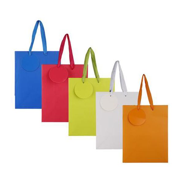 Medium Solid Colour Gift Bags 18x23cm 5pc