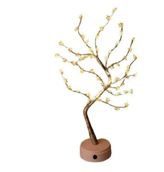 LED Star Tree Table Lamp With Base USB DC/Battery Operated