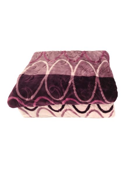 1Ply Printed Embossed Purple Blanket image
