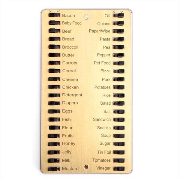 Metal Grocery List Reusable Shopping List for Home