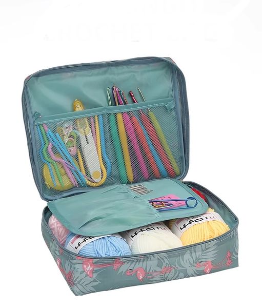 58 piece Crochet Starter Kit with a Colourful Zip Bag