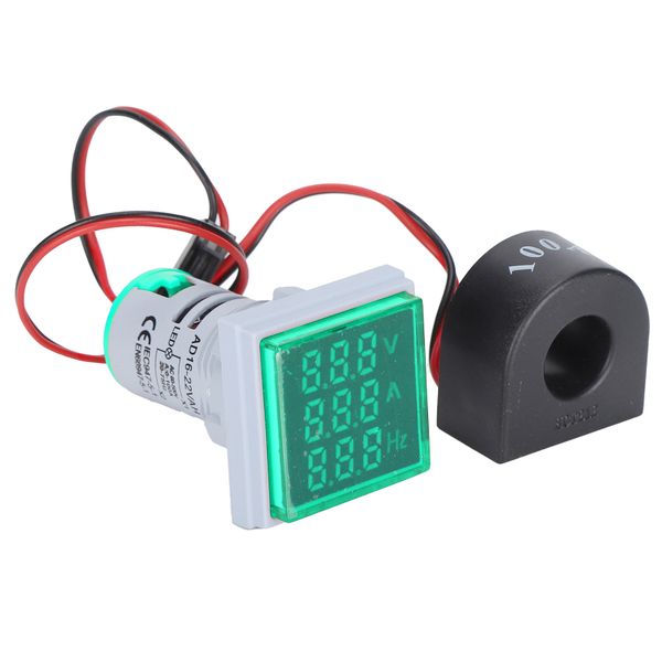 AC Voltage Indicator Square Lamp 60-500V 3-Display