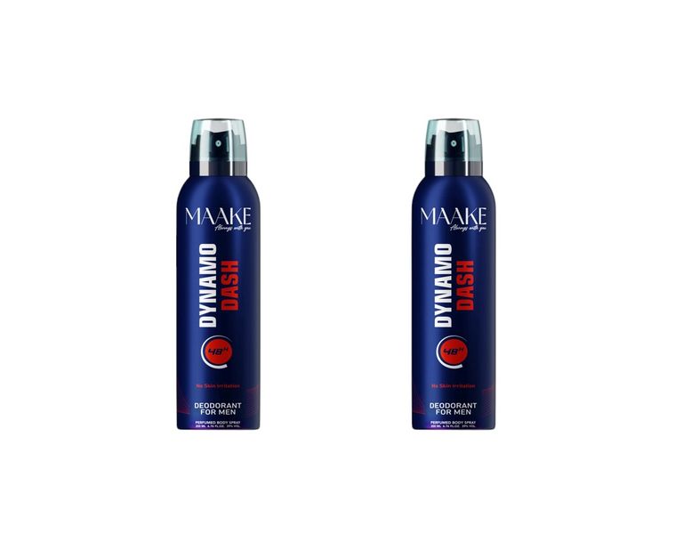 MAAKE Dynamo Dash Deodorant Spray for Men 200ml Pack of 2 Perfumed Spray