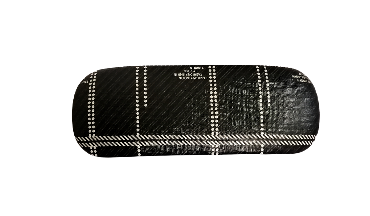 PU Leather Hard Shell Glasses Case with Lens Cleaning Cloth Shop