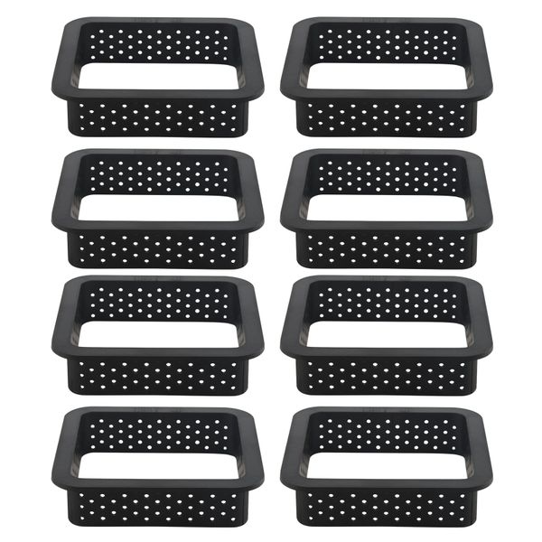 10 Pieces Square Tart Rings Heat-Resistant Perforated Cake Mousse Ring