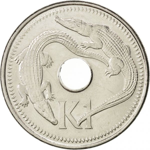 1975 Papua New Guinea Large 1 Kina Queen Elizabeth II
