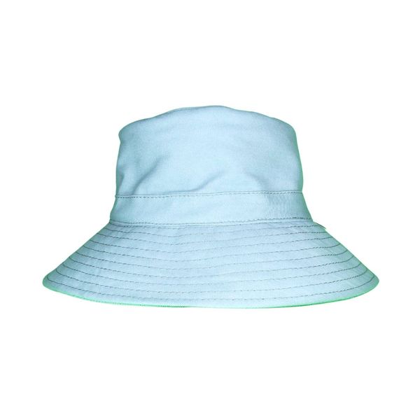 Moosel Hats Boys Wide Brim Denim Bucket Sun Hat | Sage Green