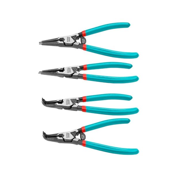 Total 4Pcs Circlip Plier Set 2 Pcs 180Deg 2Pcs Of 90Deg Size: 7"/180Mm