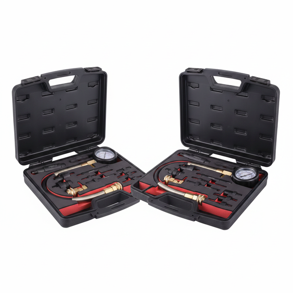 Force Diesel Engine Compression Tester with Adapters - 1000 PSI - 2 Pack