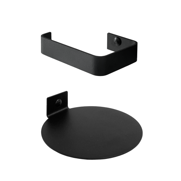 Toilet Paper Holder and Spare Toilet Paper Holder Set - Matte Black