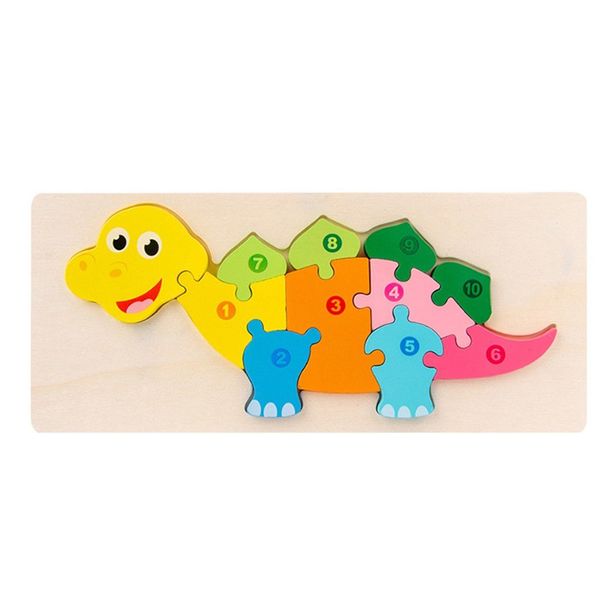 Baby Brain Development Dinosaur 3D Wooden Puzzles- F47-72-2