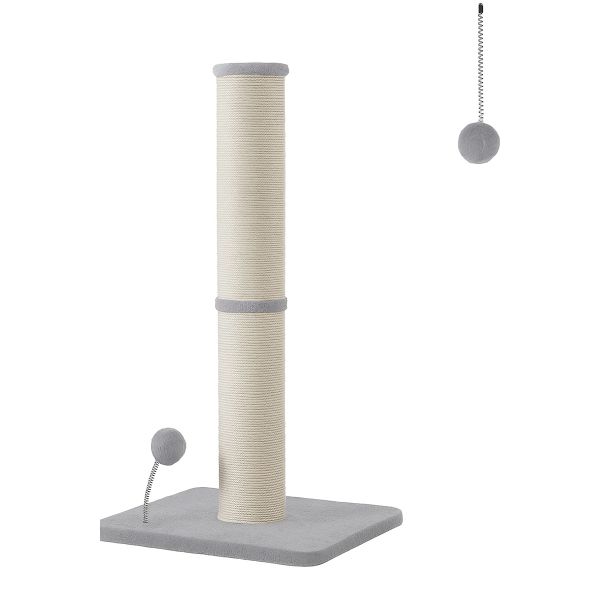 Cat Scratching Post Tower with Sisal, Plush Ball &amp; Bell