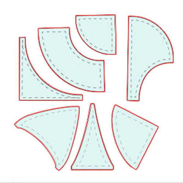 7PCS Table Flag Quilting Ruler Kit Patchwork Ruler Quilting Tools DIY