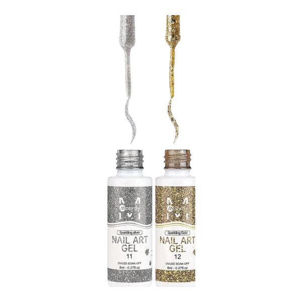 Glitter Line UV LED Gel Nail Polish - 2 Piece