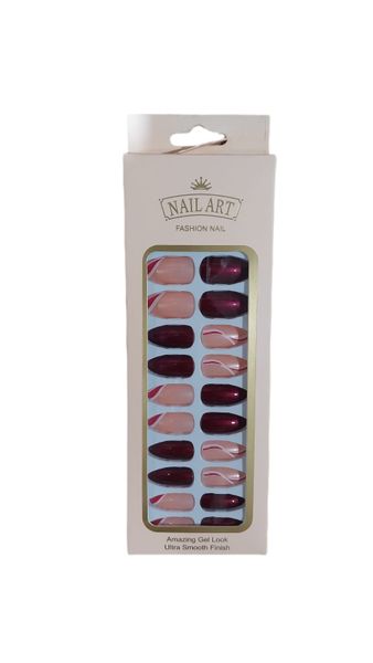 Press On Nails Set Fancy Designs abs Artificial Stick On Nails