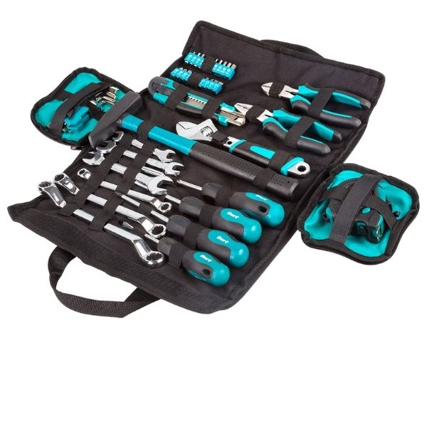 Bort - DIY Hand Tool Set / Tool Kit with Convenient Carry Bag - 45 Piece