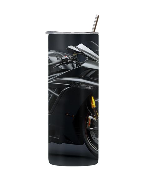 High Tech 20 Oz Straight Skinny Tumbler Trendy Bikes Graphic Present 071