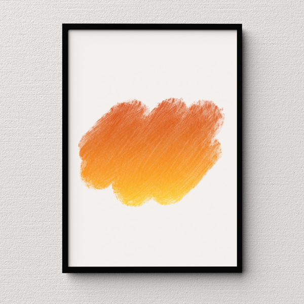 AM Art Print A4 Orange On My Wall Abstract Wall Art
