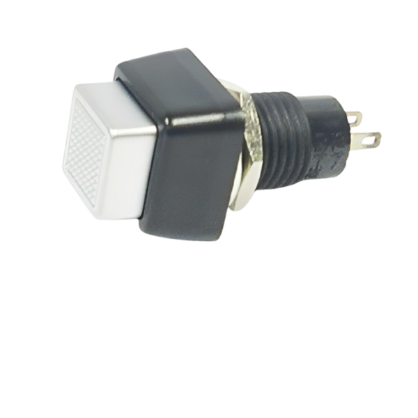 DS470S Momentary Midget Push Button Switch SPST 3A 125VAC Square Silver