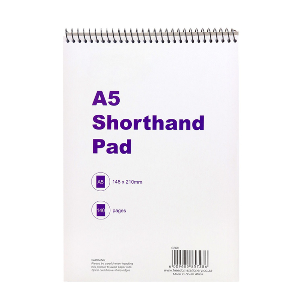 Top spiral short hand pad A5 140 pages ( Pack of 5)