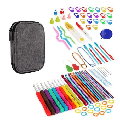 85-Piece Crochet Hooks Set, Crochet Hook Kit with Storage Case