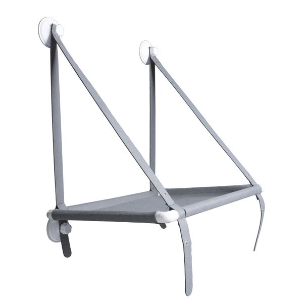 Pet Cat Window Hammock Knob Type Suction Cup - 56x41cm - Grey