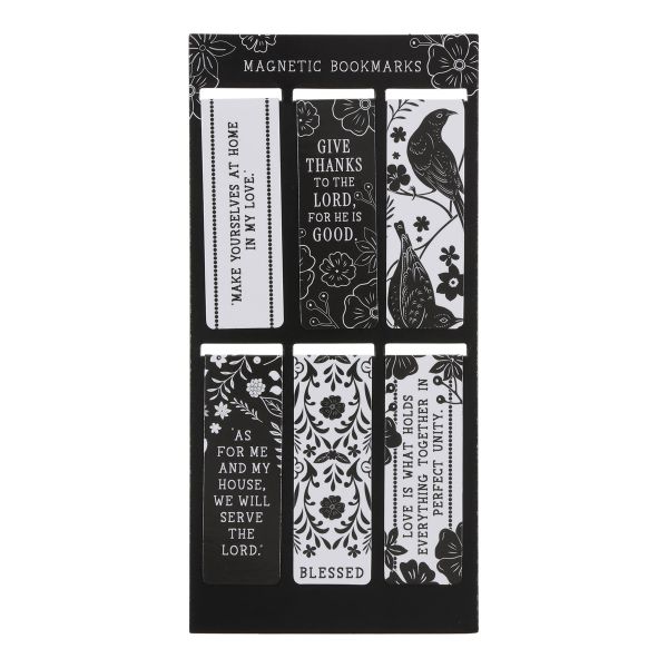 Magnetic Bookmarks - As for Me and My House, Six-Piece Set