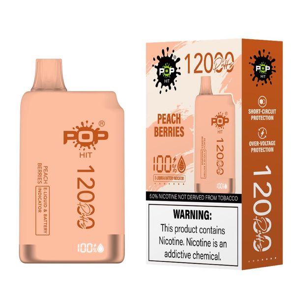 Pop Hit 12000 Puff Disposable Vape - Peach Berries