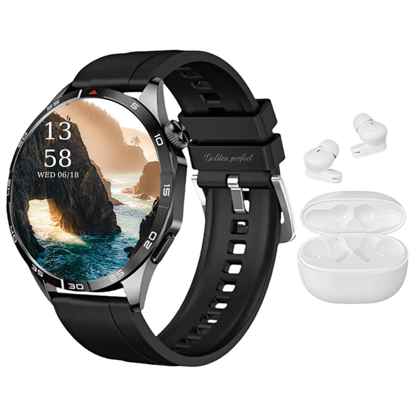 Teen Boys' Sport Smart Watch &amp; Earbuds - Android &amp; iOS Compatible.