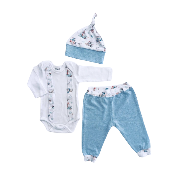 Little Leila - Animated Suspender Set - Baby Boy
