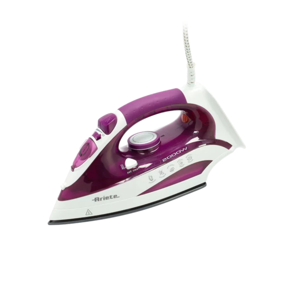 Stylish Non-Stick Ariete Purple Steam Iron 2000W