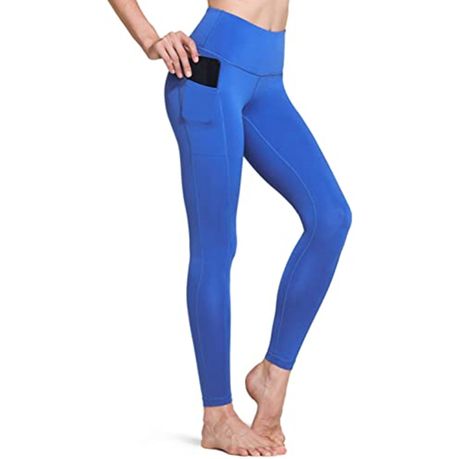 Women's Active Stretch Leggings with Pockets Mid Rise Yoga Pants