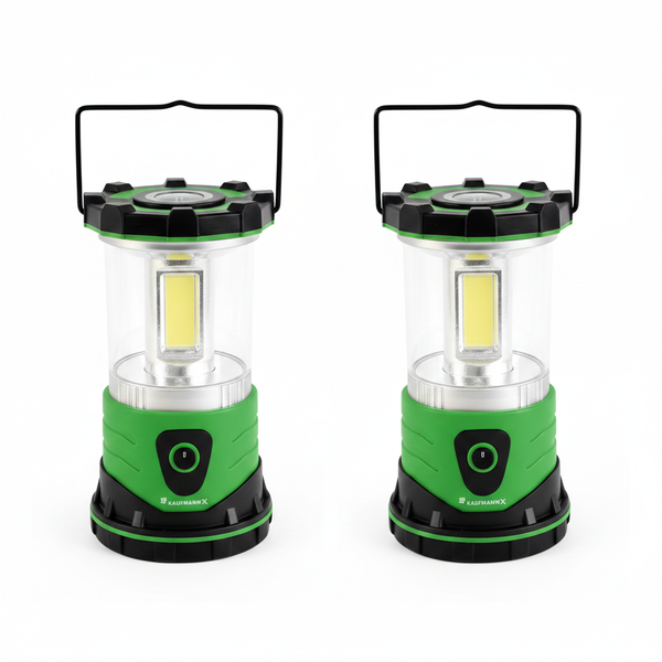 Kaufmann 2000 Lumen Rechargeable Camping Lantern - Portable &amp; - 2 Pack