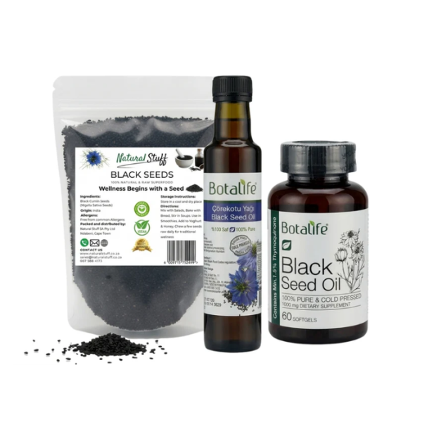 Black Seed Power Bundle-Black Cumin Seeds, Black Seed Oil &amp; Black Seed Caps
