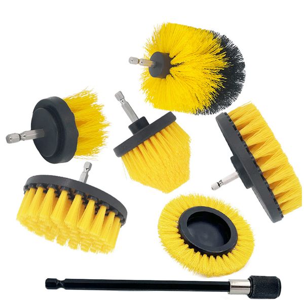 7 Pcs Drill Brush Power Scrubber Cleaning Brush with Extend Attachment