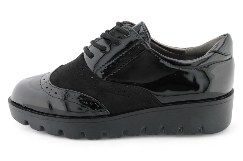 TTP Women Round Toe Platform Derby with Brogue Detail HT2422-2