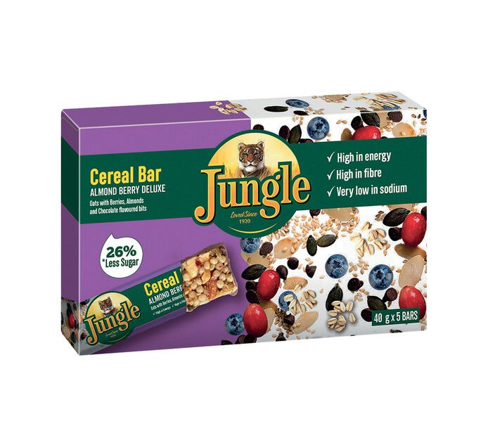 Jungle Almond Berry Deluxe Cereal Bars 5 x 40g Shop Today. Get it