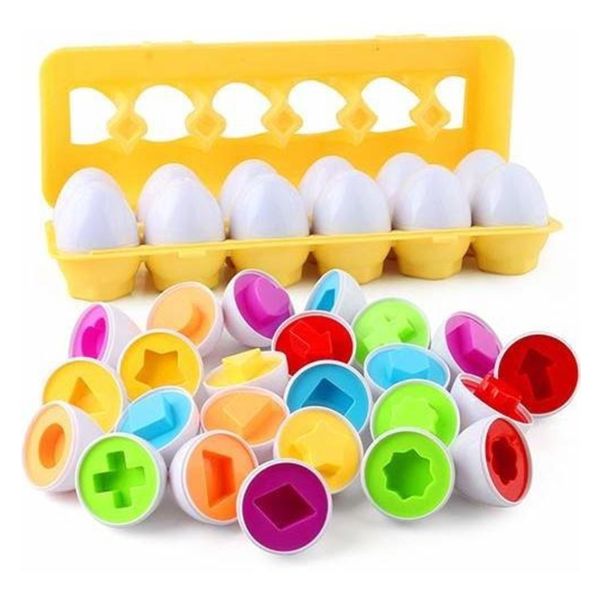 Play Eggs Baby Toddler Montessori Matching Sorting Shapes Puzzle Toy Set