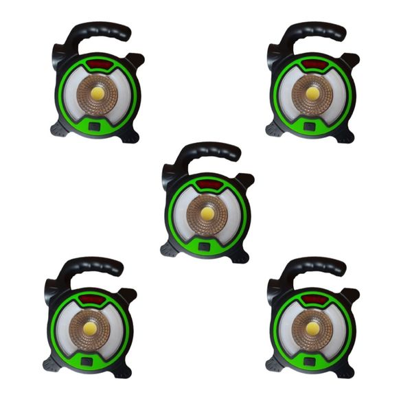 5 Pack -Solar COB work Lights with Mobile Charge